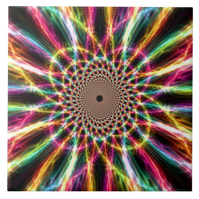 Cerâmica Azulejo Arco-Íris de relâmpago (Frente)