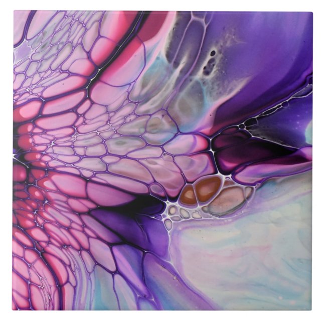 Cerâmica Azulejo - Asas de Borboleta Abstrato (Frente)