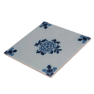Cerâmica Azulejo azul de Delft do Antiquarian clássico -