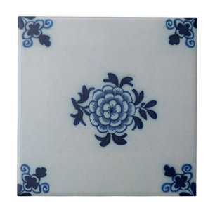 Cerâmica Azulejo azul de Delft do Antiquarian clássico -