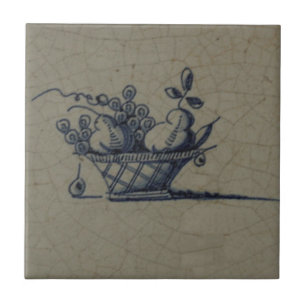 Cerâmica Azulejo azul de Delft do Antiquarian clássico -