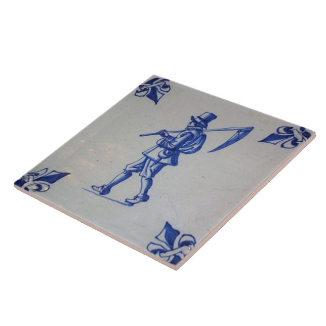 Cerâmica Azulejo azul de Delft - modelo (Lateral)