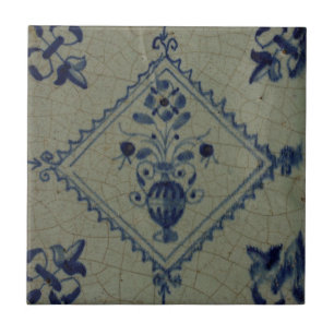 Cerâmica Azulejo azul de Delft - vaso com flores e buquê