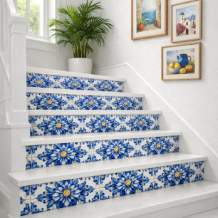 Cerâmica Azulejo Azul Mexicano Sem Costura para Parede de C
