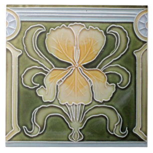 Cerâmica Azulejo - Azulejo de Contorno Art Nouveau Íris