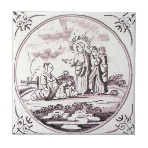 Cerâmica Azulejo bíblico do vermelho do manganês de RBT03
