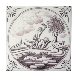 Cerâmica Azulejo bíblico do vermelho do manganês de RBT04