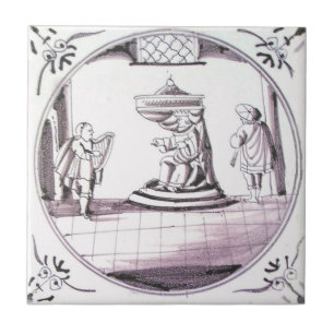Cerâmica Azulejo bíblico do vermelho do manganês de RBT16