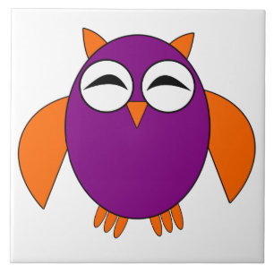 Cerâmica Azulejo Bonito de Halloween Owl