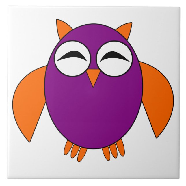 Cerâmica Azulejo Bonito de Halloween Owl (Frente)