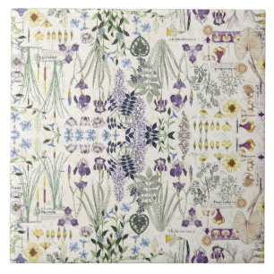 Cerâmica Azulejo botânico das flores de Nouveau da arte