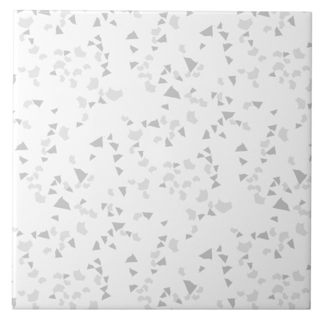 Cerâmica Azulejo Branco de Cinzas Terrazzo Simples Moderno (Frente)
