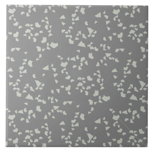 Cerâmica Azulejo Branco de Cinzas Terrazzo Simples Moderno (Frente)