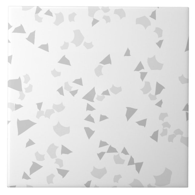 Cerâmica Azulejo Branco de Cinzas Terrazzo Simples Moderno (Frente)