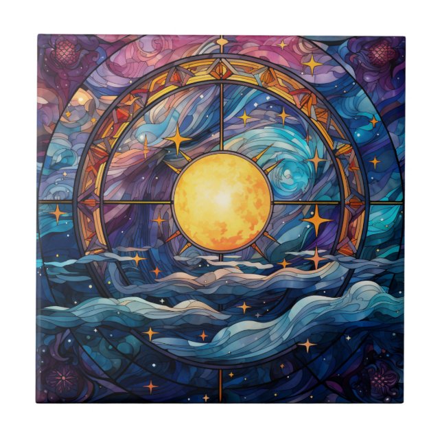 Cerâmica Azulejo celestial de vidro cerâmico (Frente)