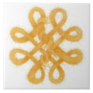 Cerâmica Azulejo CÉLTICO Dourado de 6" Quadrado