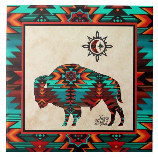 Cerâmica Azulejo CERAMIC do Sudoeste de Buffalo (Frente)