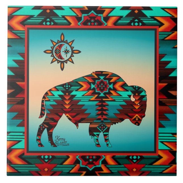 Cerâmica Azulejo CERAMIC do Sudoeste de Buffalo (Frente)