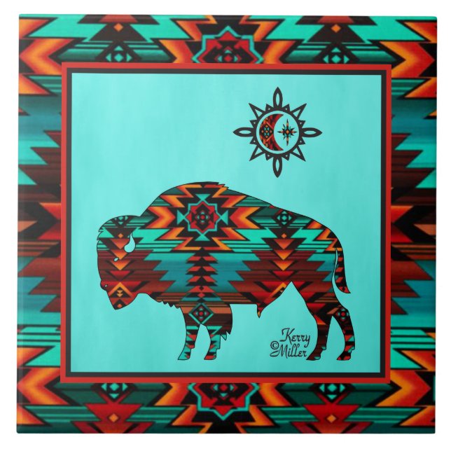 Cerâmica Azulejo CERAMIC do Sudoeste de Buffalo (Frente)