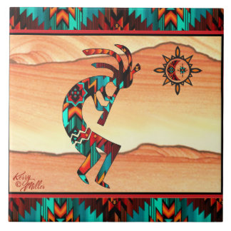 Cerâmica Azulejo CERAMIC do Sudoeste de Kokopelli