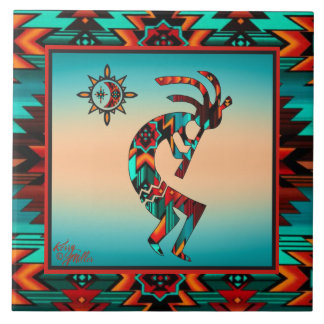 Cerâmica Azulejo CERAMIC do Sudoeste de Kokopelli