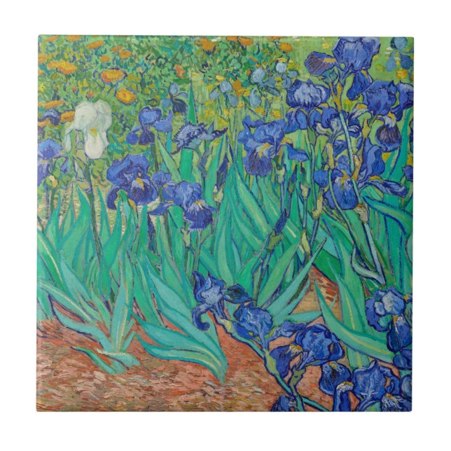 Cerâmica AZULEJO CERAMIC "IRISES", DE VINCENT Van Gogh (Frente)