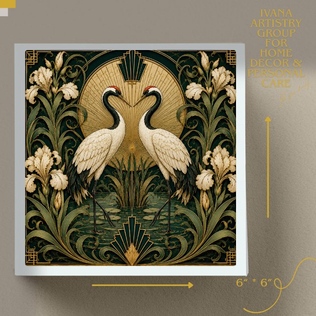 CERÂMICA  AZULEJO CERÂMICO ART DÉCO SIMÉTRICO DE GROUS COROA (Criador carregado)