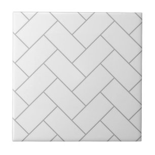 Cerâmica Azulejo cerâmico branco padrão de Herringbone
