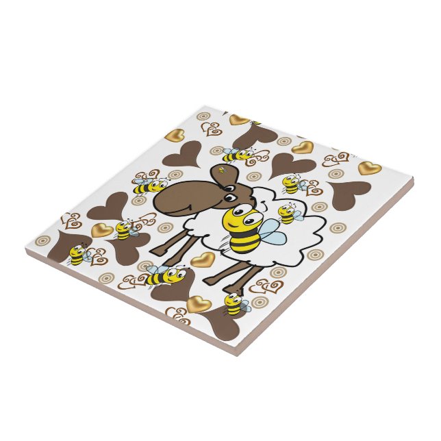 Cerâmica Azulejo cerâmico Carneiros de Bumblebee Brown (Lateral)
