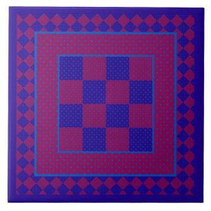 Cerâmica Azulejo Cerâmico Chic, Roxo, Azul, Bolinhas de Ame