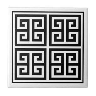Cerâmica Azulejo cerâmico com Design de padrão-chave grego