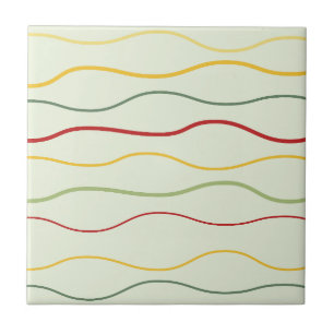 Cerâmica Azulejo cerâmico com padrão de linhas de onda colo