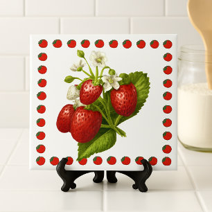 Cerâmica Azulejo Cerâmico com Padrão de Morango em Estilo C