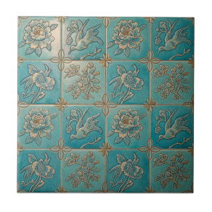 Cerâmica Azulejo Cerâmico com Padrão em Relevo de Chinoiser