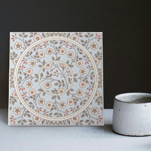 Cerâmica Azulejo Cerâmico com Padrão Floral de Margarida po
