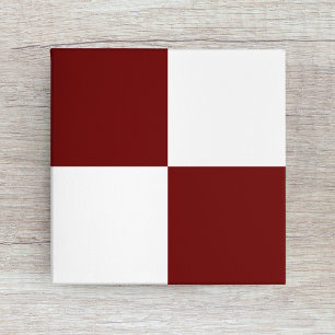 Cerâmica Azulejo cerâmico com verificação de vermelho brilh