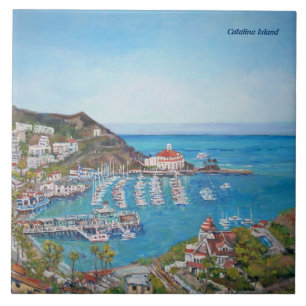 Cerâmica Azulejo cerâmico da foto da ilha de Catalina