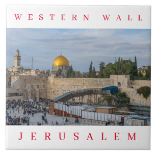 Cerâmica azulejo cerâmico da Parede Ocidental de Jerusalé