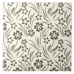 Cerâmica Azulejo cerâmico das flores de bronzeamento
