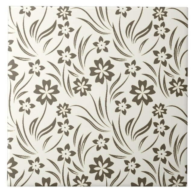 Cerâmica Azulejo cerâmico das flores de bronzeamento (Frente)