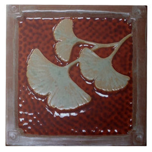 Cerâmica azulejo cerâmico de 6 polegadas com folha Gingko V