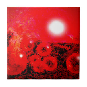 Cerâmica Azulejo cerâmico de Abstrato Futuro Vermelho