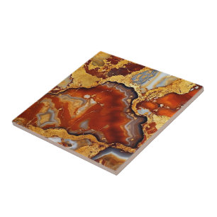 Cerâmica Azulejo cerâmico de agata de veias Douradas