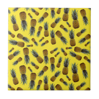 Cerâmica Azulejo cerâmico de ananás tropicais