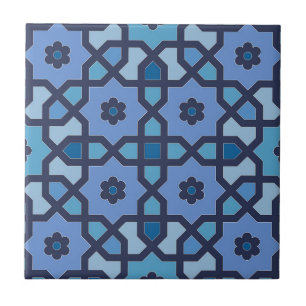 Cerâmica Azulejo cerâmico de arte marroquino azul