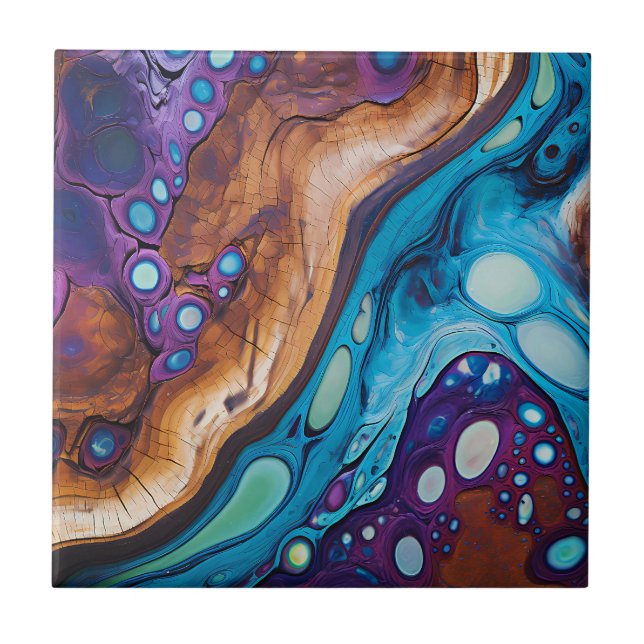 Cerâmica Azulejo cerâmico de arte roxa (Frente)