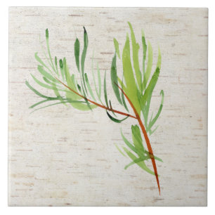 Cerâmica Azulejo cerâmico de bambu e passarinho