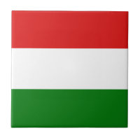 Azulejo cerâmico de bandeira da Hungria