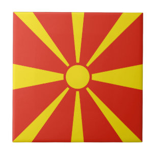 Cerâmica Azulejo Cerâmico de Bandeira da Macedônia do Nor