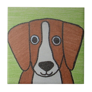 Cerâmica Azulejo cerâmico de Beagle em Cute